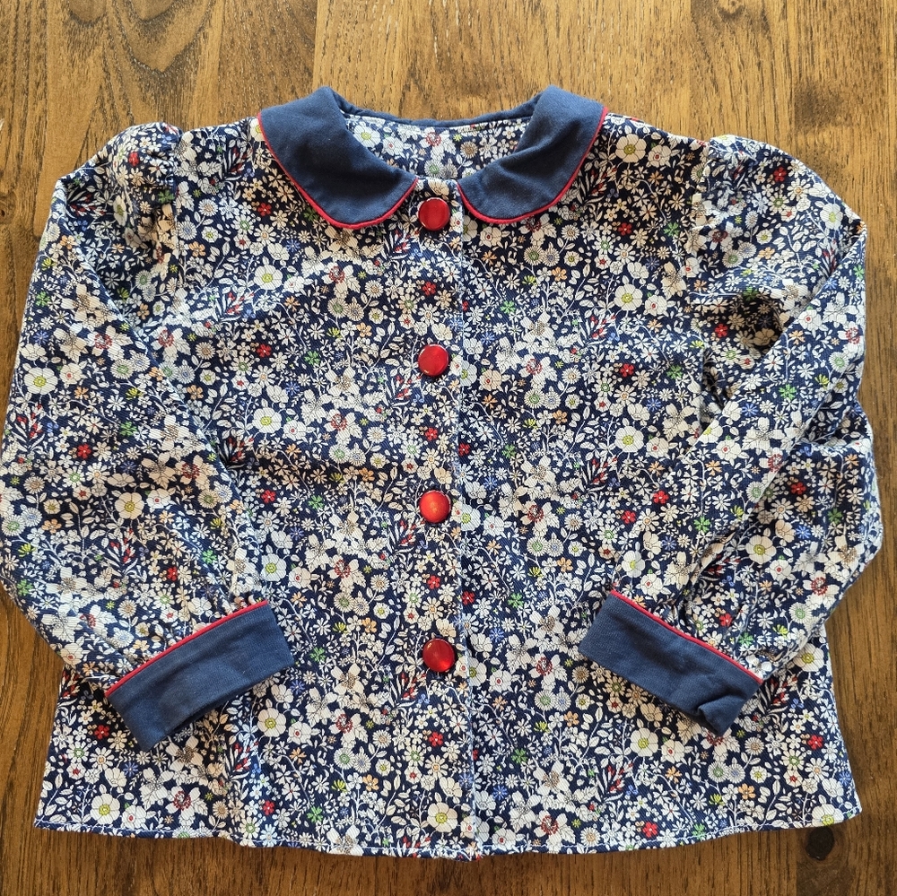 Handmade Floral Baby Outfit With Matching Embroidered Bonnet - Picture 9 of 9
